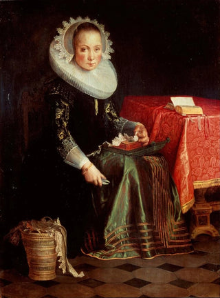 Joachim Wtewael - Portrait Of Eva Wtewael.webp