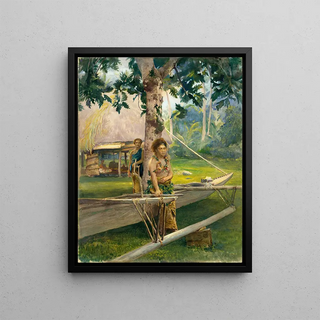 John La Farge - Portrait of Faase the Taupo or Official Virgin of Fagaloa Bay and Her Duenna Samoa.webp