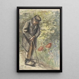 Jozef Israls - Oude man leunend op zijn stok.webp