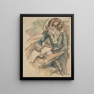 Jules Pascin - Femme crivant.webp