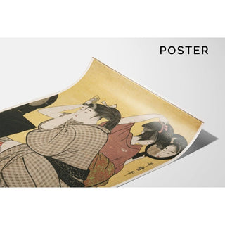Kami-yui - La coiffure - Kitagawa Utamaro | Reproduction Tableau Décoration murale affiche copie