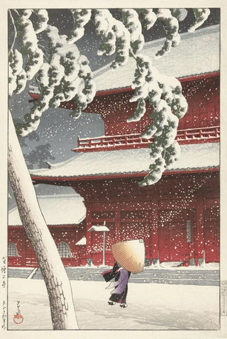 Kawase Hasui - Het Zojo heiligdom in Shiba.webp