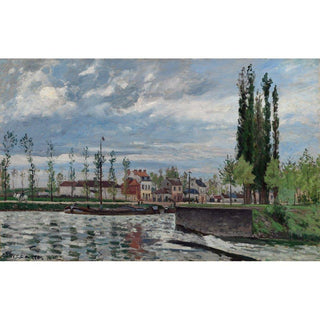 L'écluse de Pontoise 1872 - Camille Pissarro | Reproduction Tableau Décoration murale affiche copie