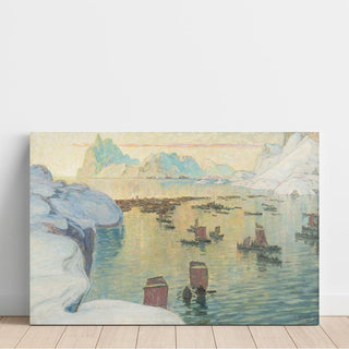 La flotte de pêche sortant en mer. Étude du nord de la Norvège - Anna Boberg | Reproduction Tableau Décoration murale affiche copie
