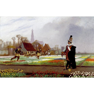 La folie des tulipes - Jean-Léon Gérôme | Reproduction Tableau Décoration murale affiche copie