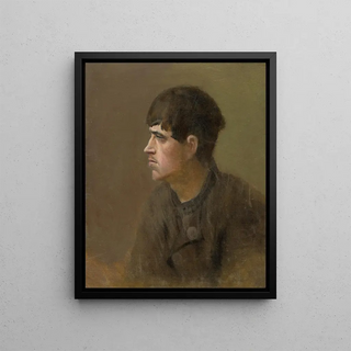 Ladislav Mednynszky - HalfFigure of a Young Man from Profile.webp
