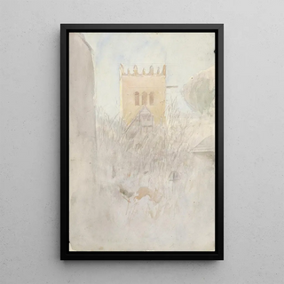 Ladislav Mednynszky - The bell tower in Strky II.webp