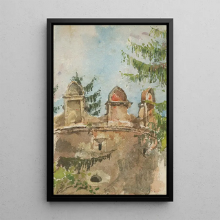 Ladislav Mednynszky - The tower of the manor house in Strky.webp