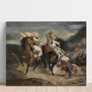 Le Combat du Giaour et de Hassan - Eugène Delacroix | Reproduction Tableau Décoration murale affiche copie