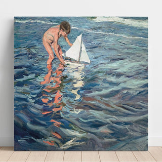 Le petit voilier - Joaquín Sorolla | Reproduction Tableau Décoration murale affiche copie