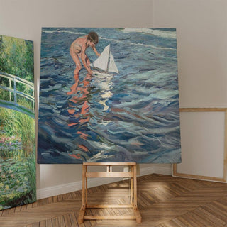 Le petit voilier - Joaquín Sorolla | Reproduction Tableau Décoration murale affiche copie