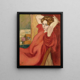 Louis Valtat - Portrait de Mme Valtat les mains derrire la tte.webp