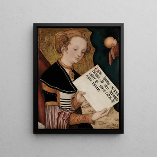 Lucas Cranach the Elder - Female saint with scroll.webp