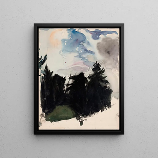 Magnus Enckell - Maisema mustia kuusia.webp