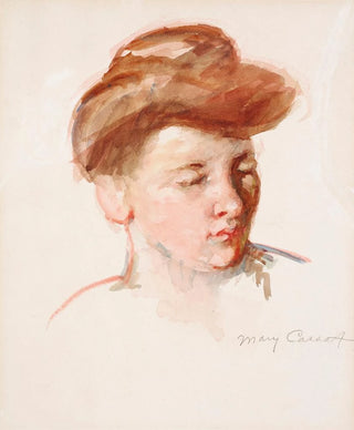 Mary Cassatt - Sketch of Mother Jeannes Head Looking Down.webp