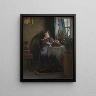 Michael Ancher - The Artists Wife Reading.webp