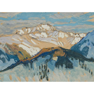 Montagnes, étude de Suisse - Anna Boberg | Reproduction Tableau Décoration murale affiche copie