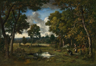 NarcisseVirgile Diaz de La Pea - La bas dapremont deux bcheronnes prs de deux mares.webp