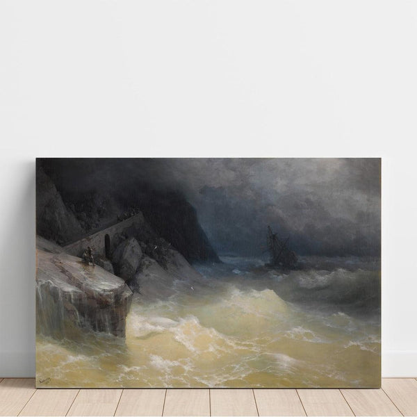 Reproductie van het schilderij Scheepswrak aan de kust van de Zwarte Zee - Ivan Konstantinovich Aivazovsky