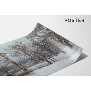 Neige à Louveciennes - Camille Pissarro | Reproduction Tableau Décoration murale affiche copie