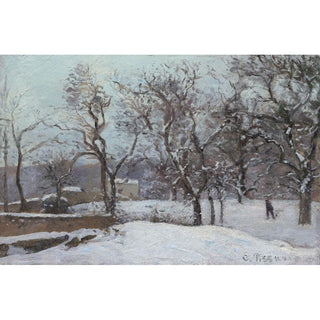 Neige à Louveciennes - Camille Pissarro | Reproduction Tableau Décoration murale affiche copie