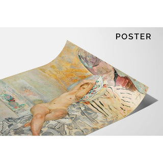 Nu Allongé au Coussin Espagnol - Henri Lebasque | Reproduction Tableau Décoration murale affiche copie