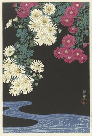 Ohara Koson - Chrysanthemums and Running Water.webp