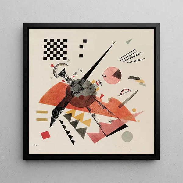 Oranje - Wassily Kandinsky — ingelijst kunstwerk aan de muur