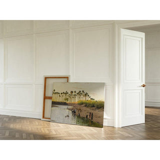 Paysage Egyptien - Wilhelm Kuhnert | Reproduction Tableau Décoration murale affiche copie