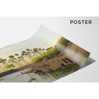 Paysage Egyptien - Wilhelm Kuhnert | Reproduction Tableau Décoration murale affiche copie