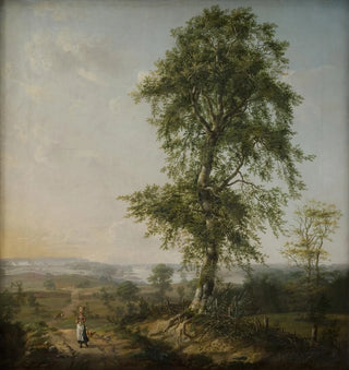 Paysage avec un grand arbre - Johan Christian Dahl