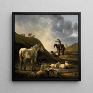 Paysage néerlandais avec un cheval gris - Aelbert Cuyp