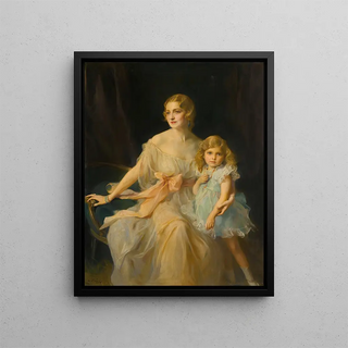 Philip Alexius de Lszl - Portrait Of Mrs Claude Leigh And Miss Virginia Leigh.webp