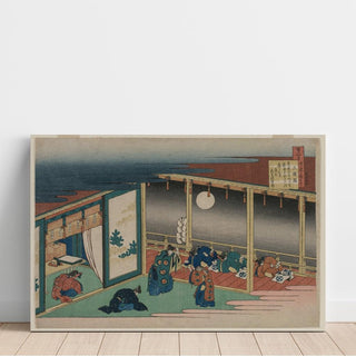 Poème de l'empereur Sanjo - Katsushika Hokusai | Reproduction Tableau Décoration murale affiche copie