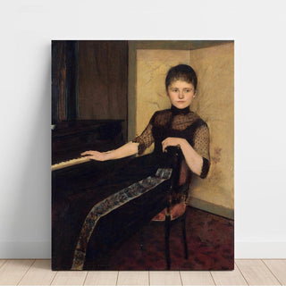 Portrait de Jonkvrouwe Maria Francisca Louisa Dommer van Poldersveldt - Fernand Khnopff | Reproduction Tableau Décoration murale affiche copie