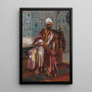 Rudolf Ernst - Arab smoking a nargilah.webp