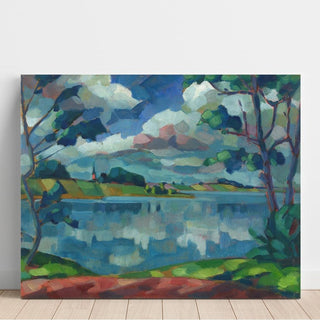 Saadjärv - Église d'Äksi - Konrad Mägi | Reproduction Tableau Décoration murale affiche copie