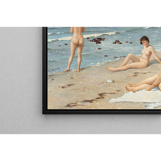 Scène de plage avec femmes se baignant - Paul Fischer | Reproduction Tableau Décoration murale affiche copie