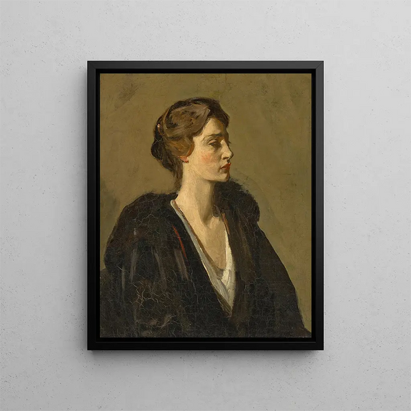 Een vrouw in het zwart - Sir John Lavery — ingelijst kunstwerk aan de muur