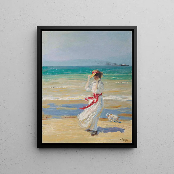Een winderige dag - Sir John Lavery — ingelijst kunstwerk aan de muur
