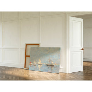 Sortie des barques à Saint-Vaast-la-Hougue - Eugène Boudin