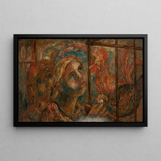 Tadeusz Makowski - Children and roosters.webp