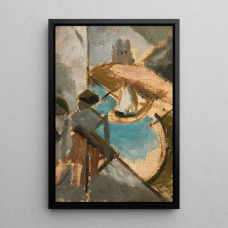 Tadeusz Makowski - Landscape with a sailing boat.webp