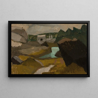 Tadeusz Makowski - Rocky landscape with water.webp