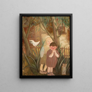 Tadeusz Makowski - Two children with a cat.webp