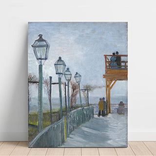 Terrasse et belvédère au Moulin de Blute-Fin, Montmartre - Vincent van Gogh | Reproduction Tableau Décoration murale affiche copie