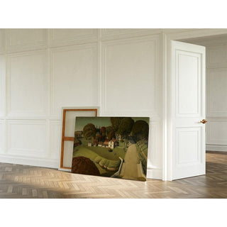 The Birthplace of Herbert Hoover, West Branch, Iowa - Grant Wood | Reproduction Tableau Décoration murale affiche copie