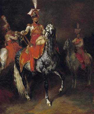 Thodore Gricault - Mounted Trumpeters of Napoleons Imperial Guard.webp