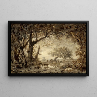 Thodore Rousseau - Sunset from the Forest of Fontainebleau.webp