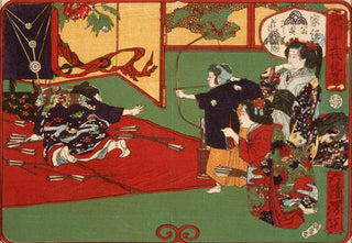 Tsukioka Yoshitoshi - Tokugawa Ietsuga Playing at Archery.webp